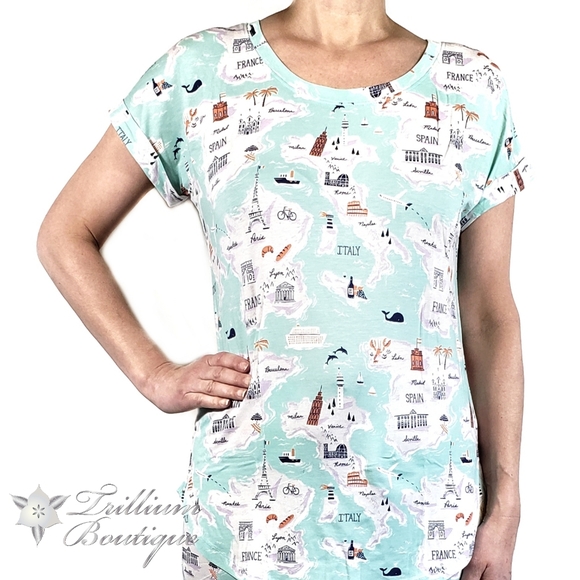 Munki Munki Women's Pajama Set Light Blue, NWT! - Picture 3 of 9